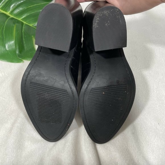 NEW! $110 Steve Madden Leve Block Heel Boot Black - Picture 9 of 12